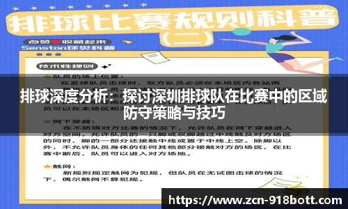 排球深度分析：探讨深圳排球队在比赛中的区域防守策略与技巧